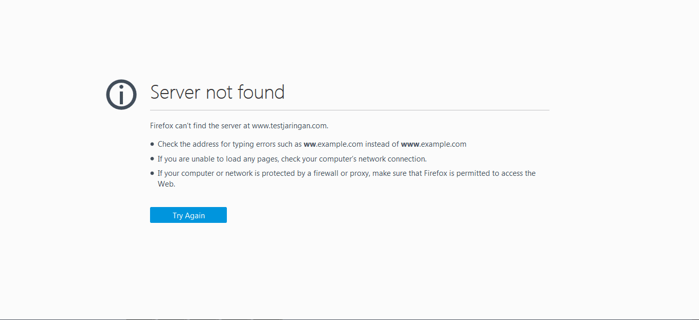 Website tidak bisa di Akses