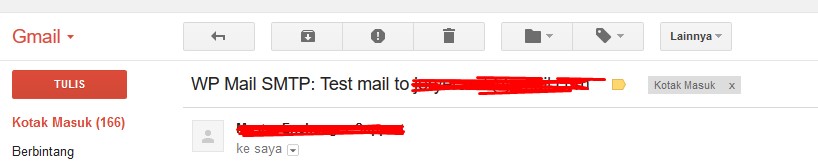 Send Tes Email Sukses di Terima Ke Email Pribadi - panduan toko satu